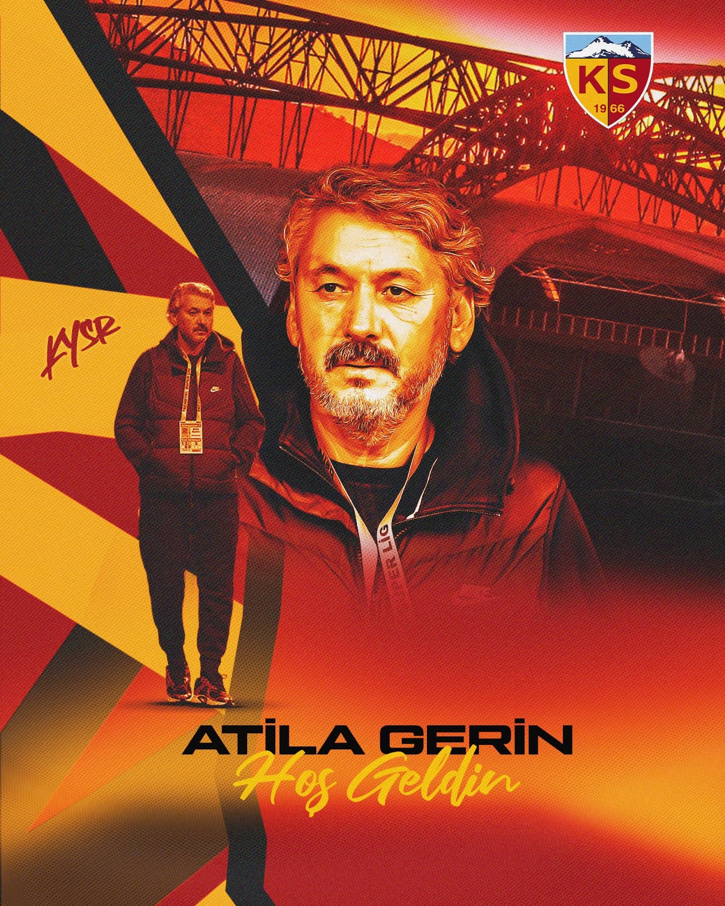 Kayserispor’un yeni teknik direktörü Atila Gerin oldu