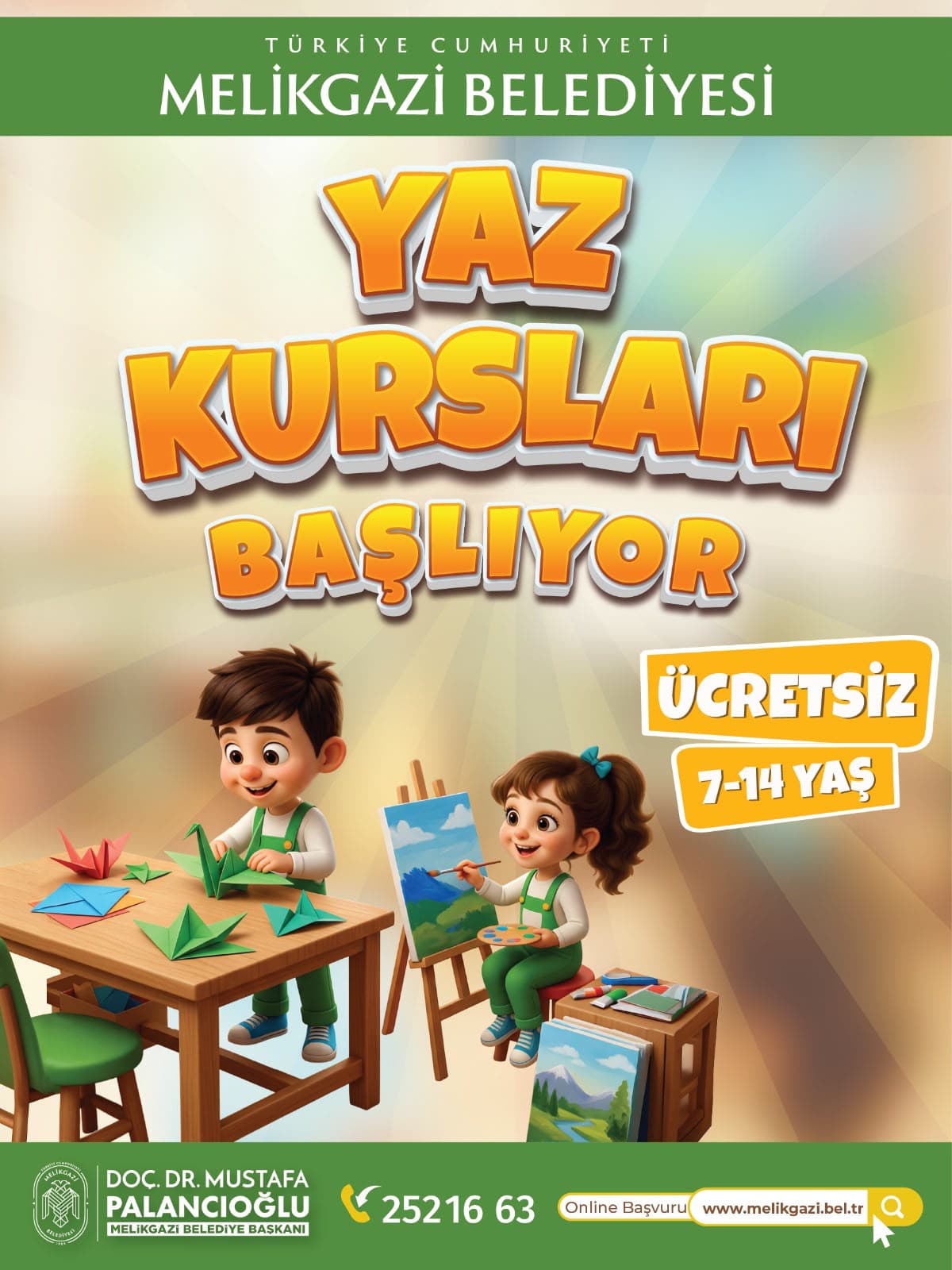Melikgazi’nin yaz kurslarında geri sayım başladı